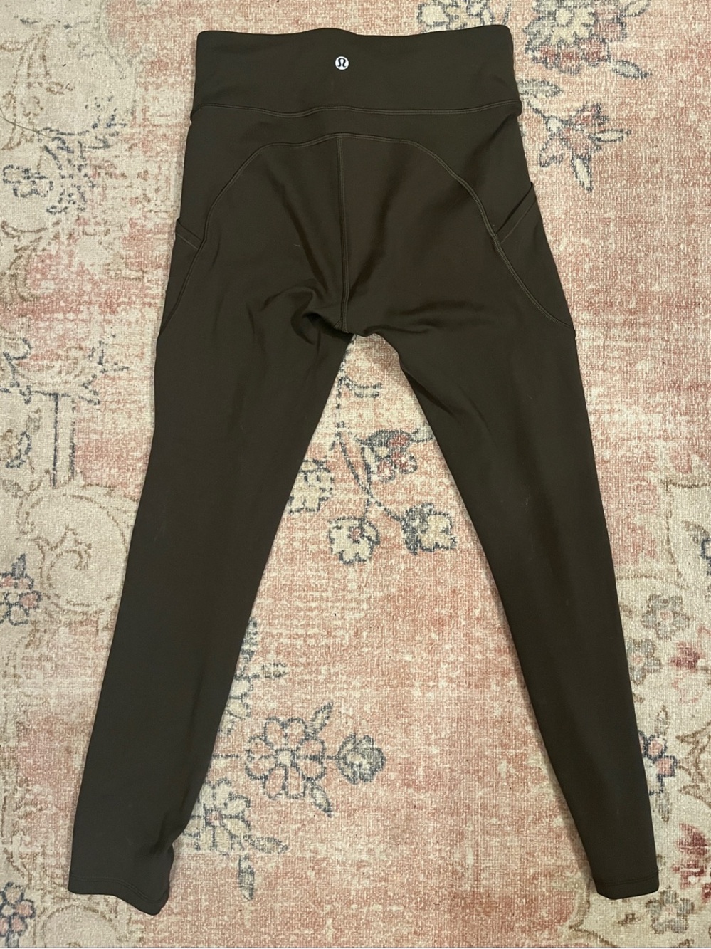 lululemon athletica olive green High-Waist Leggings 3/4 length